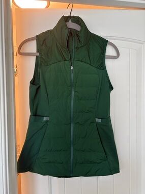 lululemon athletica Forest Green Quilted Zip Vest